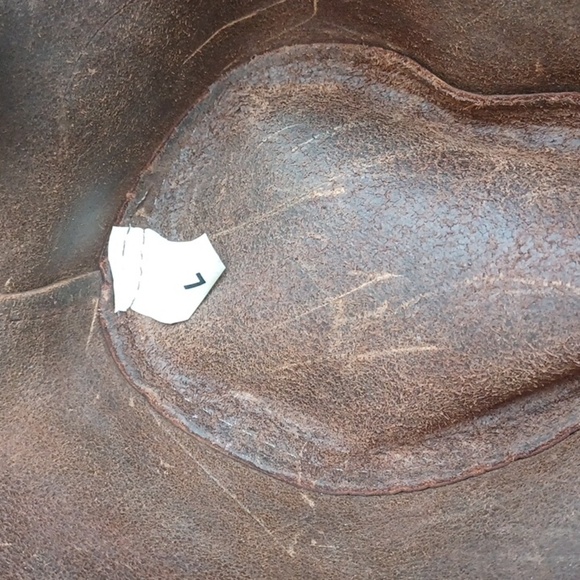 Henschel Hat Co Leather fedora hat, sz L, Indiana Jones Style - Picture 7 of 8